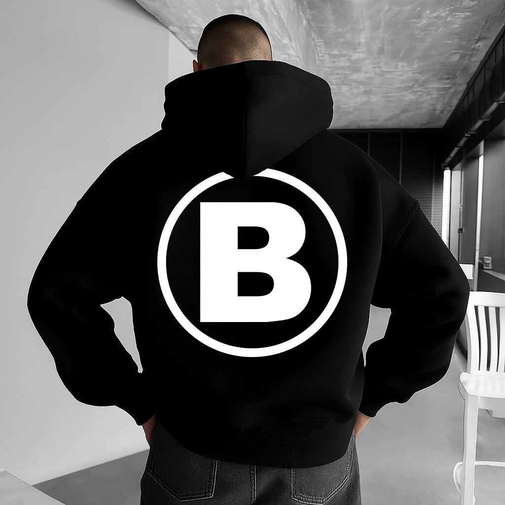 Capital B Hoodie - Black/Navy