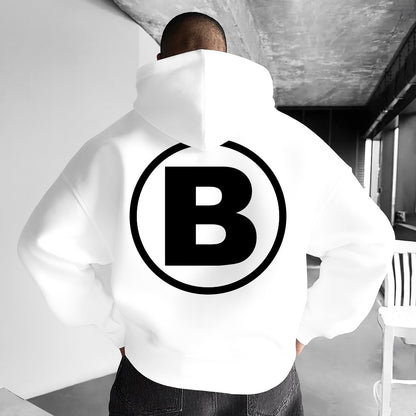 Capital B Hoodie - White/Beige